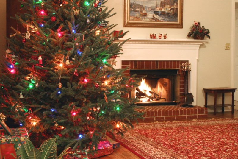 christmas tree with large lights