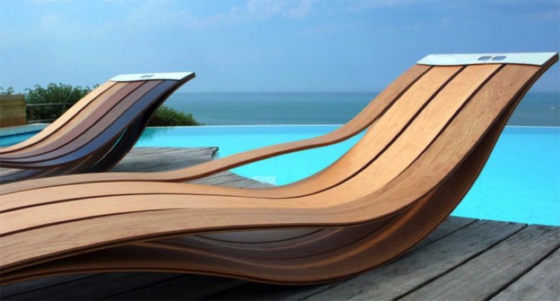 Outdoor sun loungers