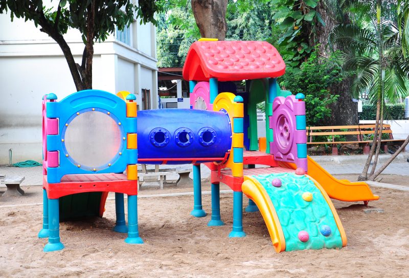 Colourful kids backyard playground